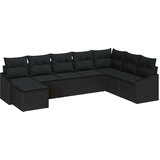  Sjedeća garnitura za vrt 8 kom. Crna poliratan 288,5 x 123,5 x 85 cm | shoptok.hr