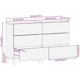 vidaXL Ormarić / Komoda 2 pcs Crna i zlatna 60 x 33 x 75 cm | shoptok.hr