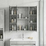 Kopalni&amp;scaron;ka ogledalna omara Betonsko siva 70 x 14,5 x 70 cm, (5000233343) Slike
