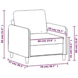  Fotelja smeđa 60 cm od tkanine | shoptok.hr