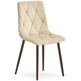 Libra stolica - svijetlo bež baršun / noge od oraha x 2 | shoptok.hr