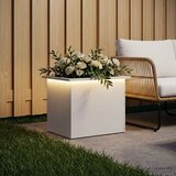  Vrtna posuda za sadnju s LED svjetlom Bijela 40 x 60 x 40 cm | shoptok.hr