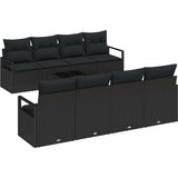  Set vrtnih sofa s 9 komada s jastucima crna poli rattan dvostruka vrtna sofa s jastucima crna poli rattan | shoptok.hr
