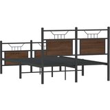 vidaXL Posteljni okvir brez vzmetnice hrast 120x190 cm inženirski les | Shoptok.si