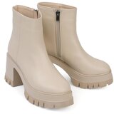 Capone Outfitters Capone Round Toe Side Zipper Mid Heel Women's Boots | shoptok.hr