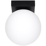 Nice Lamps Črna stropna svetilka s steklenim senčnikom ø 12 cm Umerta – Cene