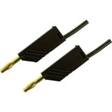 SKS Hirschmann 4mm PVC-test lead\, on both sides stackable plugs - Au\, 2\,5mm²\, 100 cm merilni kabel 1 m črna MLN 100/2\,5 Au 934063700, (20423232) Cene