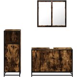  3-dijelni set kupaonskog namještaja boja hrasta drveni | shoptok.hr