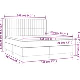  box spring s madracem LED tamnoplavi 160x200 cm baršun | shoptok.hr