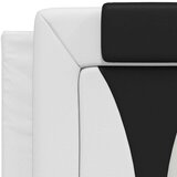 vidaXL Krevet s madracem bijeli i crni 140 x 200 cm od umjetne kože | shoptok.hr