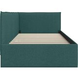 vidaXL Kotna postelja z vzglavjem Temno zelena 90 x 200 cm blago | Shoptok.si