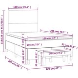 Box spring krevet s madracem tamnoplavi 120 x 200 cm baršunasti | shoptok.hr