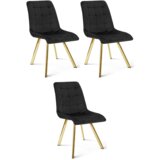  CIEZA stolica - crni baršun / zlatne noge x 3 | shoptok.hr