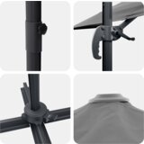 vidaXL Nagibni Roma Parasol Antracit 286x285x265 cm Aluminij | Shoptok.si