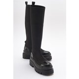 LuviShoes CELINE Women's Black Scuba Thick Soled Boots | shoptok.hr