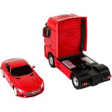 Kamion za vuču na daljinsko upravljanje Mercedes-Benz 1:26 + autić - crveni | shoptok.hr