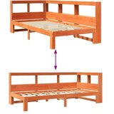  Krevet s regalom za knjige bez madraca 100 x 200 cm od borovine | shoptok.hr