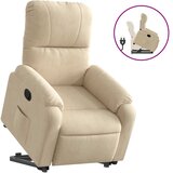  Naslonjač na podizanje krem od mikrovlakana | shoptok.hr