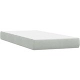 Box Spring krevet s madracem svijetlo sivi 80x210 cm baršun | shoptok.hr