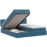  Podesivi krevet s madracem 2 pcs Tamno plava Baršun | shoptok.hr