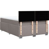 vidaXL Box spring postelja z vzmetnico taupe 140x200 cm blago | Shoptok.si