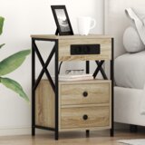 vidaXL Nočna omarica sonoma hrast 40 x 31 x 60 cm Konstruiran les | Shoptok.si