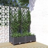 vidaXL Vrtna sadilica s rešetkom tamnosiva 80 x 40 x 121,5 cm PP Cijene