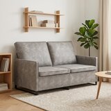  Kauč za dvoje Svjetlosiva 150 x 81 x 82 cm Umjetni sued Slike