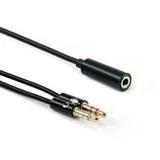 SBOX KABAL 3,5mm F. 4Pin - 2 X 3,5mm M. 3Pin 0,2M