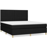  S oprugama i madracem crni 160x200 cm od tkanine | shoptok.hr