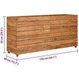 In Posuda za sadnju 150x40x72 cm od reciklirane tikovine i čelika | shoptok.hr