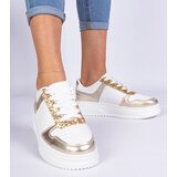 D/CEO marka niezdefiniowana Gold women's sneakers with a thick sole Dolla Cene