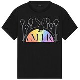 Amiri Majice s kratkimi rokavi PLAYBOY RAINBOW TEE BLACK Črna Cene
