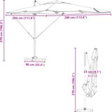  Roma dežnik Modra 286 x 285 x 265 cm Poliester in aluminij, (5000045961) | Shoptok.si