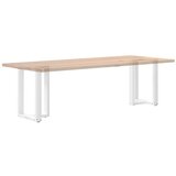  Noge za blagovaonski stol T-oblika 2 kom Bijele 60x35x(72-73) cm Čelik | shoptok.hr
