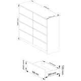 AKORD Komoda, 8 Predalov, Hrast Sonoma, (5000332345) | Shoptok.si