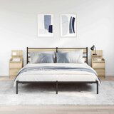 vidaXL Nočne omarice z 2 predaloma 2 kosa sonoma hrast 38x34x80 cm | Shoptok.si