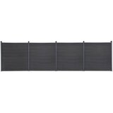  Set panela za ogradu sivi 699x186 cm WPC | shoptok.hr