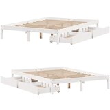 vidaXL Okvir kreveta bez madraca bijeli 120 x 200 cm masivna borovina | shoptok.hr