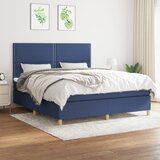 The Living Store Box spring postelja z vzmetnico modra 160x200 cm blago - Box Spring Postelja, (21512414) Cene