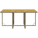  7-dijelni vrtni blagovaonski set od poliratana s jastucima bež 163 cm table length | shoptok.hr