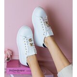Gemre White and black women's sneakers decorated with stones Sarena | Shoptok.si