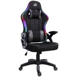 BIT FORCE HYPNOSIS RGB-2D igraća stolica s potpornim jastučićima, PU koža, 2D naslon za ruke, nosivost 130kg, crna | shoptok.hr