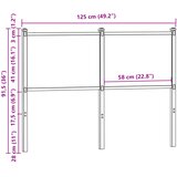  Zamjensko uzglavlje smeđa boja hrasta 120 cm konstruirano drvo i čelik | shoptok.hr