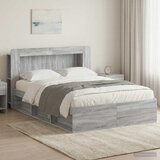  Okvir kreveta s pohranom s uzglavljem Siva Sonoma 140 x 190 cm | Eponuda.com