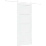  Klizna vrata ORKDAL 83 x 202 cm Masivna borovina Bijela | shoptok.hr