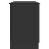  Miza s polico z vrati Črna 142,5 x 50 x 75 cm Inženirski les, (5000283191) | Shoptok.si