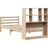vidaXL Krevet s regalom za knjige bez madraca 100 x 200 cm od borovine | shoptok.hr