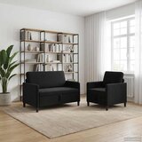  Set sofe s pohranom 2 kom. Crna Poliester | shoptok.hr