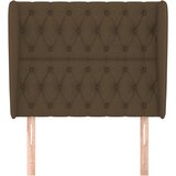  Uzglavlje s ušima tamnosmeđe 93x23x118/128 cm od tkanine | Eponuda.com
